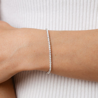 Luminesce Lab Grown 3 Carat Diamond Classic Bracelet in 9ct White Gold