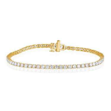 Luminesce Lab Grown 4 Carat Diamond Classic Bracelet in 9ct Yellow Gold