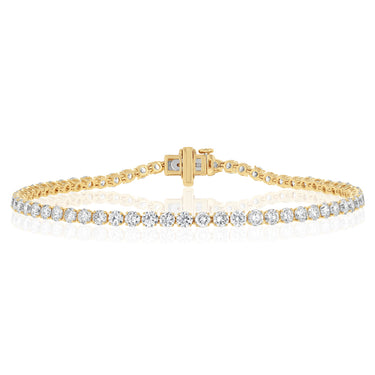 Luminesce Lab Grown 5 Carat Diamond Classic Bracelet in 9ct Yellow Gold