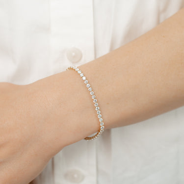 Luminesce Lab Grown 5 Carat Diamond Classic Bracelet in 9ct Yellow Gold