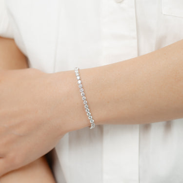 Luminesce Lab Grown 7 Carat Diamond Classic Bracelet in 9ct White Gold