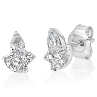 Luminesce Lab Grown 1/2 Carat Diamond Stud Earrings in 9ct White Gold