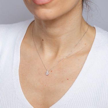 Luminesce Lab Grown 1/2 Carat Diamond Pendant on 9ct White Gold