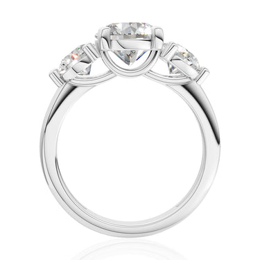 Luminesce Lab Grown 2.60 Carat Diamond Trilogy Ring in Sterling Silver