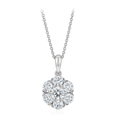 Luminesce Lab Grown 1.50 Carat Diamond Pendant on Chain in Sterling Silver