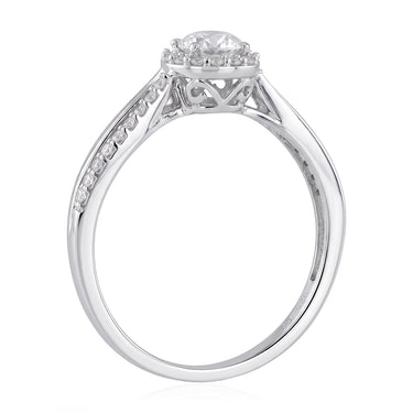 Luminesce Lab Grown 1/2 Carat Diamond Ring in Sterling Silver