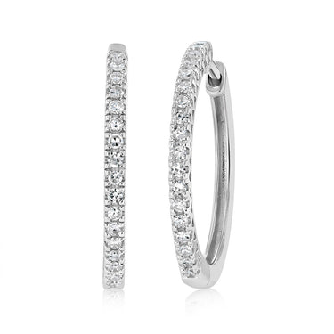 Luminesce Lab Grown 1/6 Carat Diamond Hoop Earrings in Sterling Silver