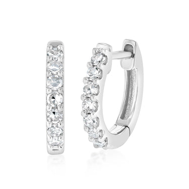 Luminesce Lab Grown 1/6 Carat Diamond Hoop Earrings in Sterling Silver