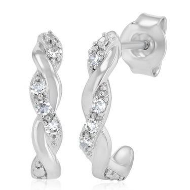 Luminesce Lab Grown 1/10 Carat Diamond Drop Earrings in Sterling Silver