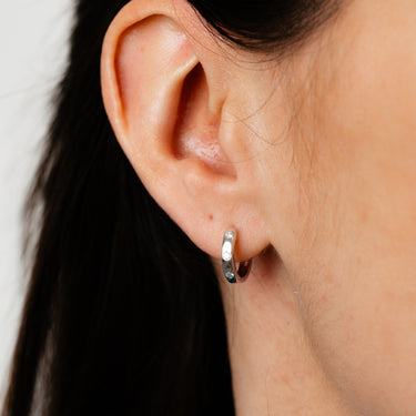 Luminesce Lab Grown 1/10 Carat Diamond Hoop Earrings in Sterling Silver