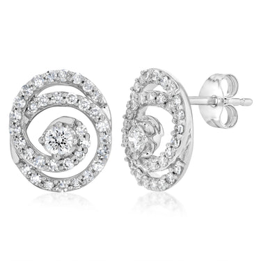 Luminesce Lab Grown 0.40 Carat Diamond Stud Earrings in 9ct White Gold