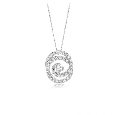 Luminesce Lab Grown 1/4 Carat Diamond Pendant on 45cm Chain in 9ct White Gold