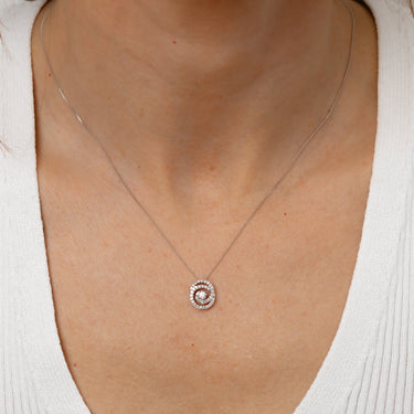 Luminesce Lab Grown 1/4 Carat Diamond Pendant on 45cm Chain in 9ct White Gold