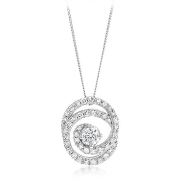 Luminesce Lab Grown 0.40 Carat Diamond Pendant on 45cm Chain in 9ct White Gold
