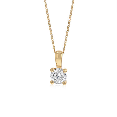 Luminesce Lab Grown 1/3 Carat Diamond Pendan on 45cm Chain in 9ct White Gold