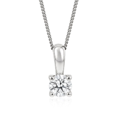 Luminesce Lab Grown 1/3 Carat Diamond Stud Earrings & Penndant on 45cm Chain Set in 9ct White Gold