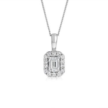 Luminesce Lab Grown 1/3 Carat Diamond Pendant on 45cm Chain in 9ct White Gold