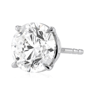 Luminesce Lab Grown 3 Carat Diamond Solitaire Stud Earrings in Sterling Silver