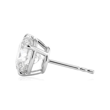 Luminesce Lab Grown 5 Carat Diamond Solitaire Stud Earrings in Sterling Silver