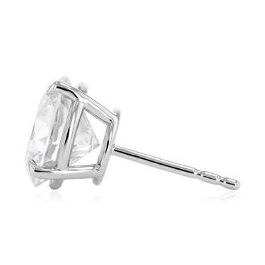 Luminesce Lab Grown 6 Carat Diamond Solitaire Stud Earrings in Sterling Silver