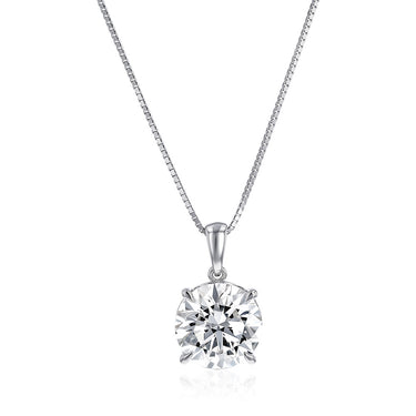 Luminesce Lab Grown 3 Carat Diamond Solitaire Pendant on 45cm Chain in Sterling Silver