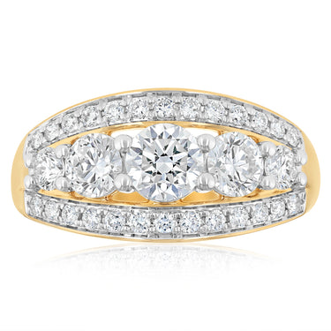 Luminesce Lab Grown 1.30 Carat Diamond Ring in 9ct Yellow Gold