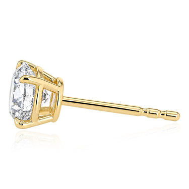 Luminesce Lab Grown 1.5 Carat Diamond Solitaire Stud Earrings in Gold Plated Sterling Silver