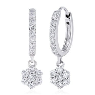 Luminesce Lab Grown 1/2 Carat Diamond Drop Earrings in 9ct White Gold