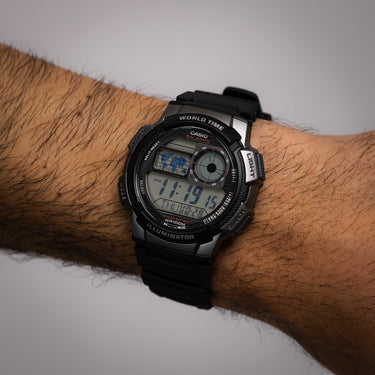 Casio AE1000W-1B World Time Watch