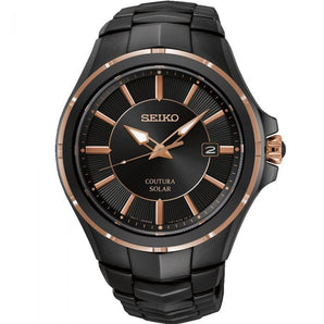 Seiko Coutura SNE516P  Black and Rose Solar Watch
