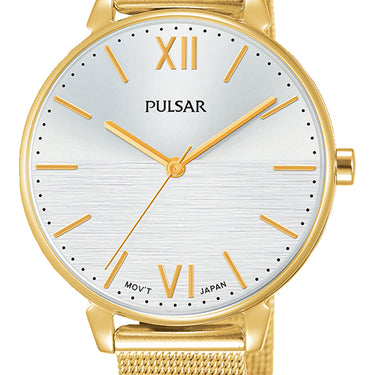 Pulsar PH8446X Gold Stainless Steel Mesh Womens Watch