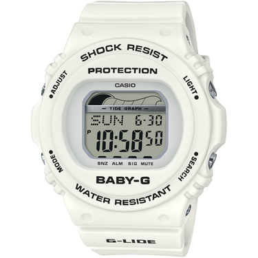 Baby-G BLX-570-7DR White Resin Womens Watch