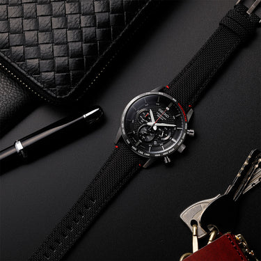 Seiko SSB359P Black Nylon Mens Watch
