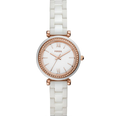 Mini Carlie CE1104 White and Rose Ceramic Womens Watch