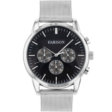 Harison Crew G0099SNS Stainless Steel Watch with Decorative Sub-Dials