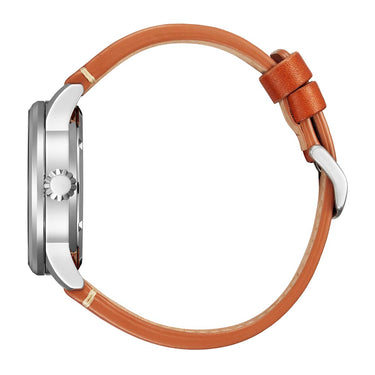 Citizen NJ0140-25L Automatic Brown Leather Mens Watch