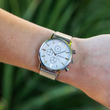 Harison Ezra GH025 Stainless Steel Watch with Decorative Sub-Dials