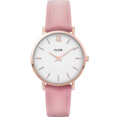 Cluse CW0101203006 Minuit Light Pink Leather Womens Watch