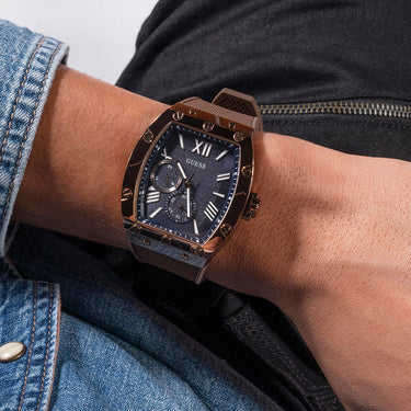 Guess GW0568G1 Falcon Brown Silicone Mens Watch