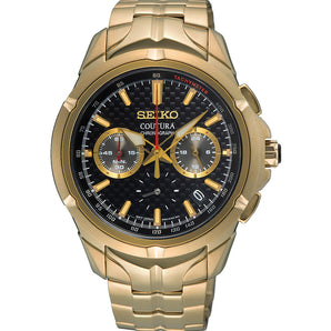 Seiko Coutura SSB438P Gold Chronograph Watch