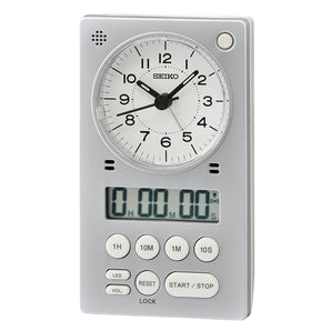 Seiko QHE190-S Stopwatch Table Clock