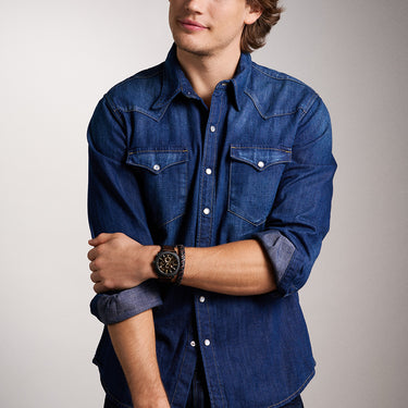 Fossil FS6102SET Machine + Woven Bracelet