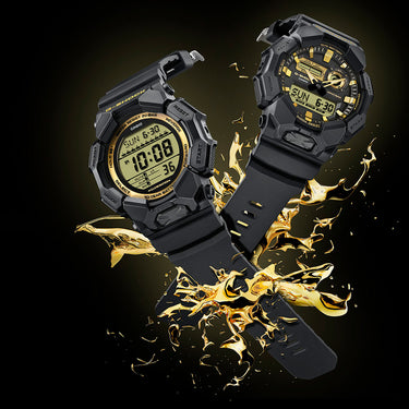 G-Shock Black & Gold GD010GB-1A9 Digital