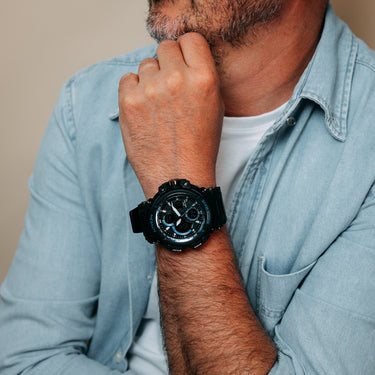 Active Pro 1708 Digital Black Blue Sports Watch