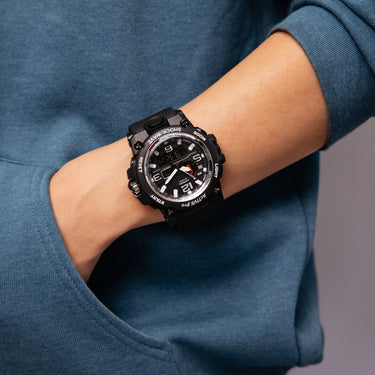Active Pro 1545D Digital Black Silver Sports Watch