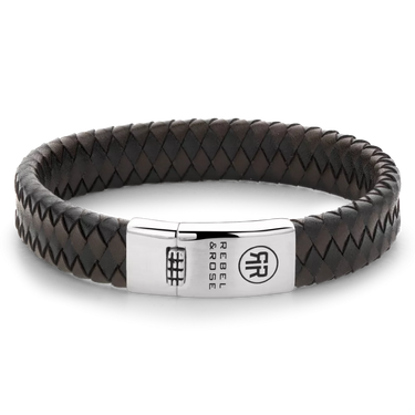 Rebel and Rose Braided Flat 925 Black Earth Bracelet