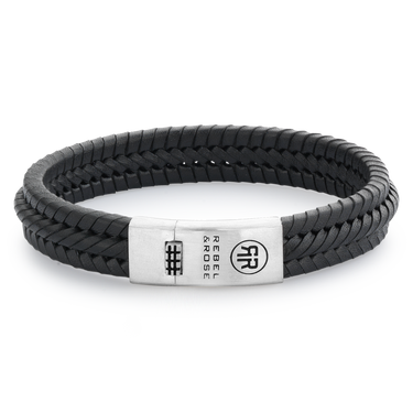 Rebel and Rose Twisted 925 Black Bracelet