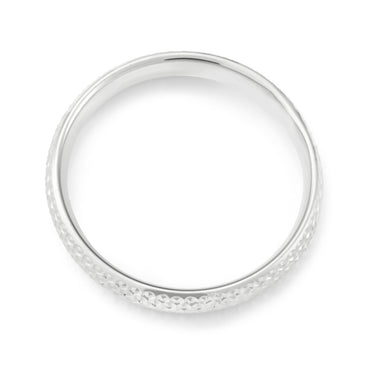 9ct White Gold Dicut Ring