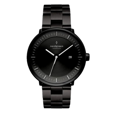 Nordgreen Philosopher 40mm Black with 3-Link Strap Watch