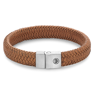 Rebel and Rose Full Metal Herringbone Cognac Matt Bracelet